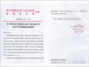 邁世獲南寧高新區(qū)自主知識產(chǎn)權(quán)獎(jiǎng)勵(lì)